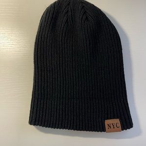 BLACK NYC BEANIE HAT BRAND NEW NEVER WORN